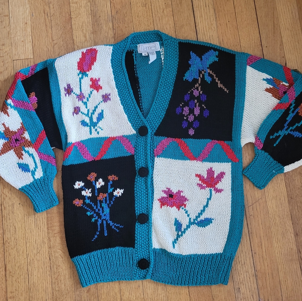 Vintage Nanell Fruit and Floral Cardigan